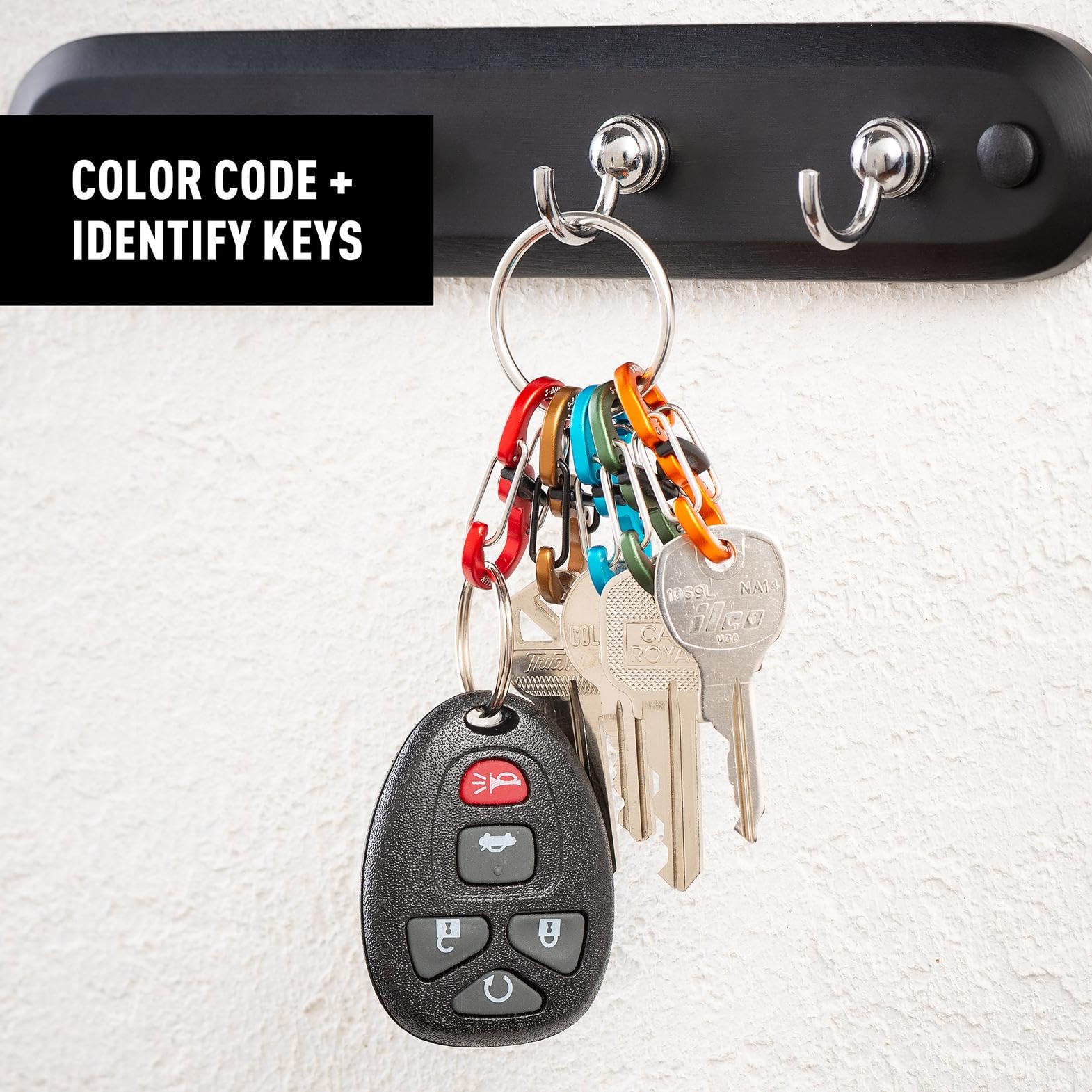 Amazon.com: Nite IZE Aluminum Keyring Locker S-Biner - Carabiner